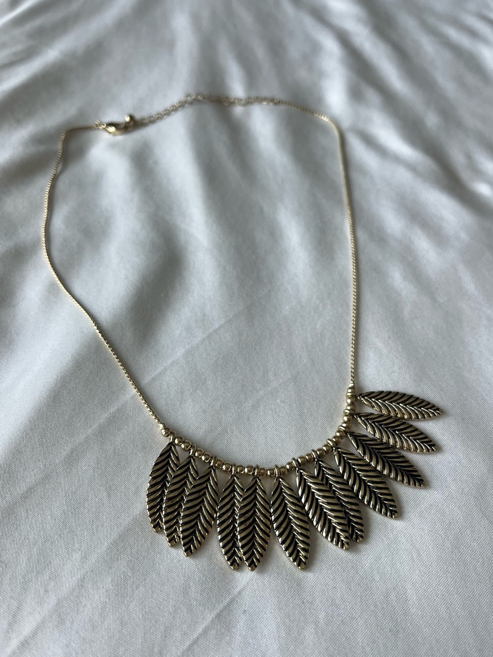 Gold Feather Necklace